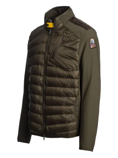 Parajumpers Quilted Panelled Jacket In Green