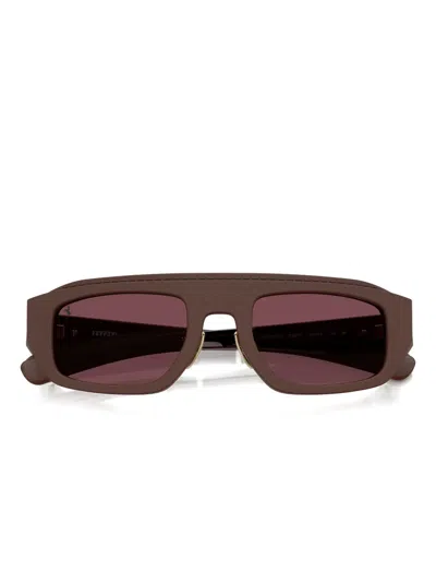Ferrari Rectangular-frame Sunglasses In Brown