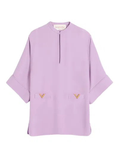 Valentino Cady Couture Dress Woman Soft Wisteria 46 In Purple