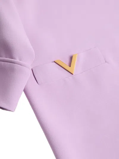 Valentino Cady Couture Dress Woman Soft Wisteria 46 In Purple