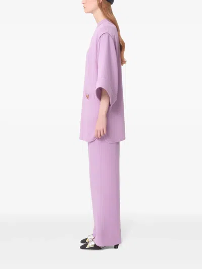 Valentino Cady Couture Dress Woman Soft Wisteria 46 In Purple