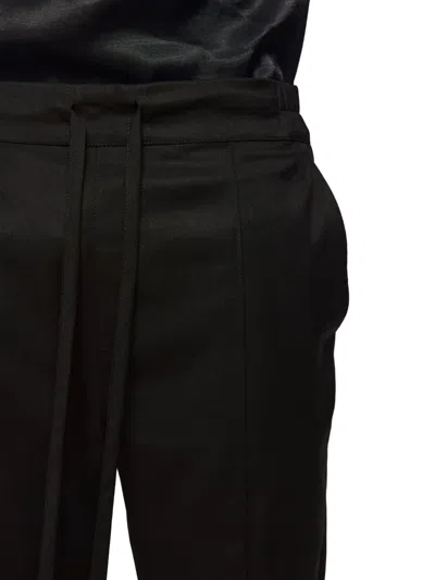 Hamza Drawstring Panelled Trousers In Black