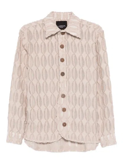 Labrum London Freetown Monogram-pattern Shirt In Pink