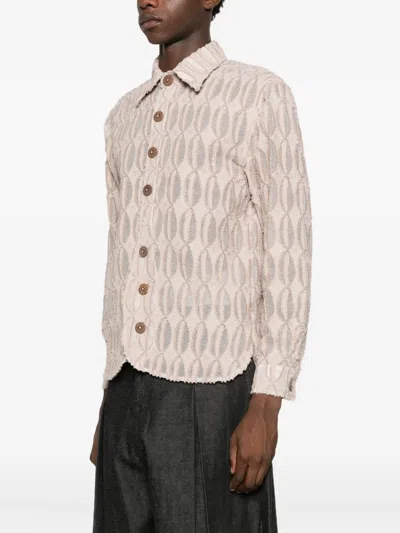 Labrum London Freetown Monogram-pattern Shirt In Pink