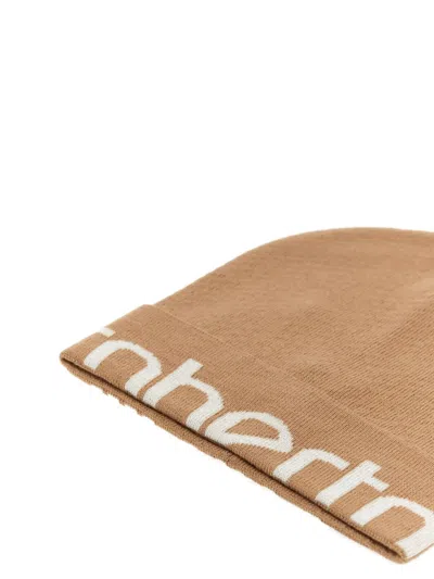 LOGO羊毛混纺套头帽