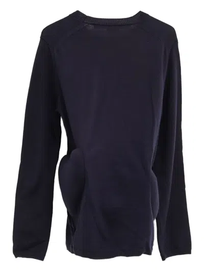 Comme Des Garçons Padded-hips Sweater In Blue