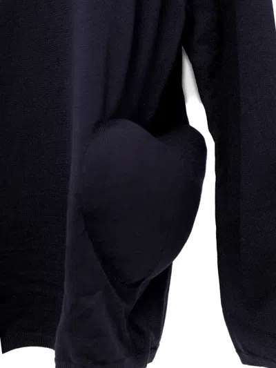 Comme Des Garçons Padded-hips Sweater In Blue