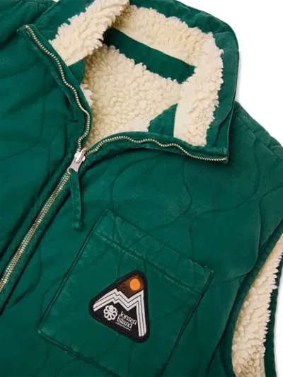 Jonsen Island Reversible Quilted Gilet In Green