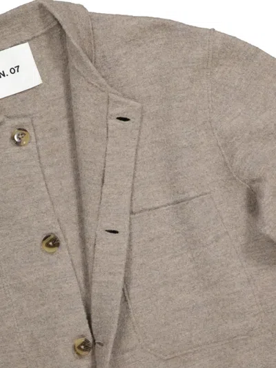 Nn07 Merino Wool Jonas Overshirt In Brown