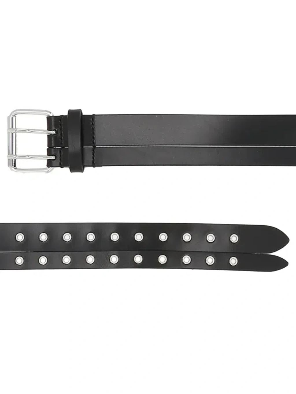 Isabel Marant Split Grommet Leather Belt In Black | ModeSens display picture 2