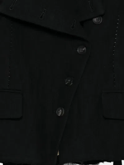 Masnada Strap-detail Cropped Blazer In Black