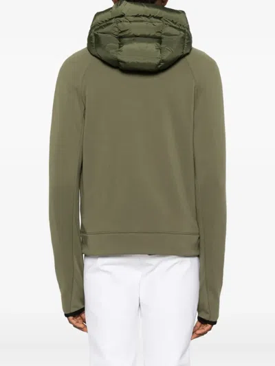 Moncler Logo-patch Quilted Jacket In Green