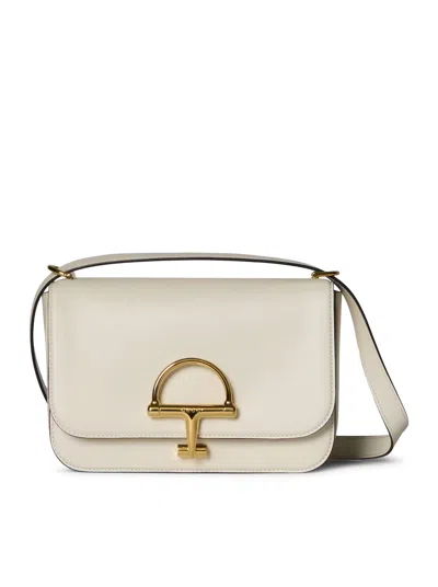 Gucci Small Crossbody Bag In Smooth Leather In White