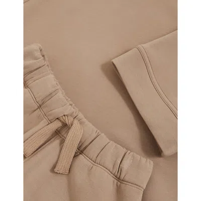 Reiss Selena Relaxed-fit Stretch Modal-blend Sweatshirt And Shorts Set 3 In Brown