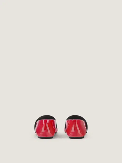 Givenchy Red Leather Ballet Flats In Blue
