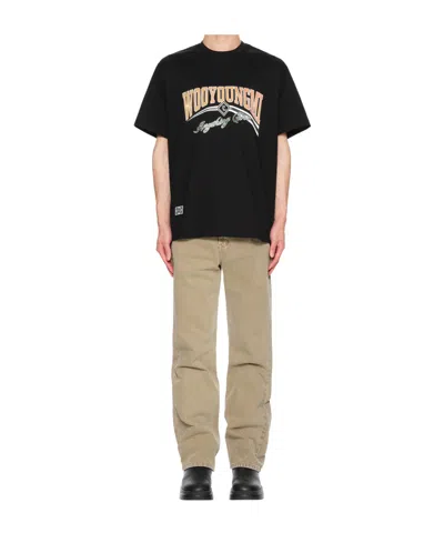 Wooyoungmi Logo Crew Neck T-shirt In Black