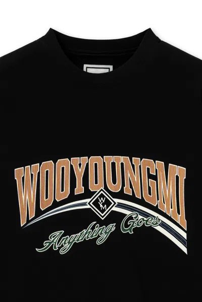 Wooyoungmi Logo Crew Neck T-shirt In Black