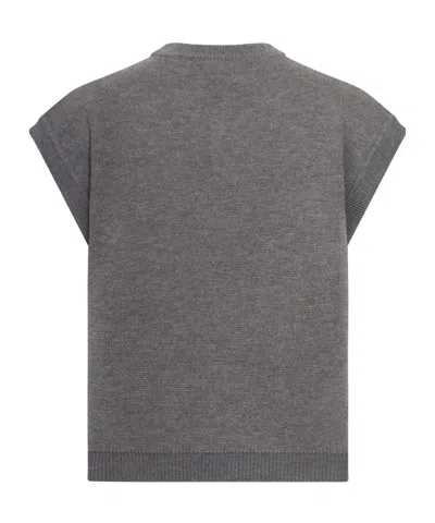 Magliano Wool Vest With Print In Gray