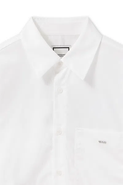 Wooyoungmi Pocket Logo Shirt In White