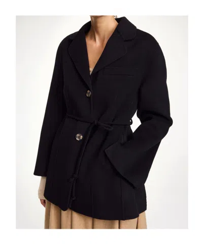 By Malene Birger Hellen Single-breasted Wool Blazer In Black