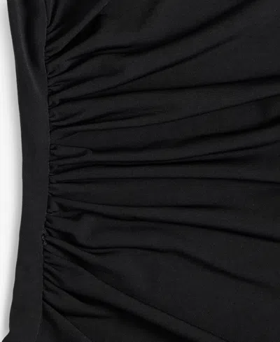 Inc International Concepts Womens Asymmetrical Neck Long Sleeve Top P Xs 3x Macys Exclusive In Black