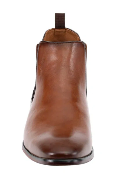 Tommy Hilfiger Sesame Mens Faux Leather Slip-on Chelsea Boots In Brown