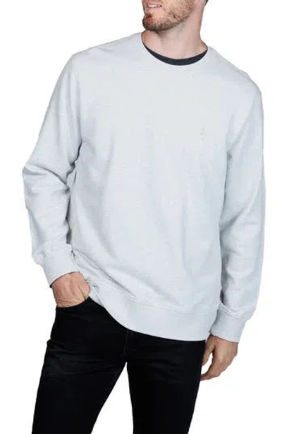 Tailorbyrd Cotton French Terry Crewneck Pullover In Gray