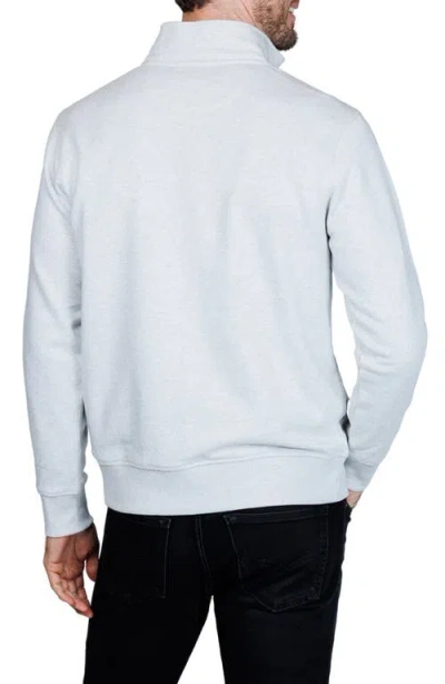 Tailorbyrd Cotton French Terry Quarter Zip Pullover In Gray