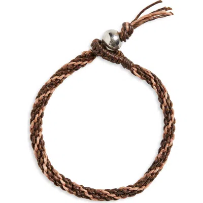 Caputo & Co Hand-knotted Stripe Macramé Bracelet In Multi