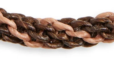 Caputo & Co Hand-knotted Stripe Macramé Bracelet In Multi