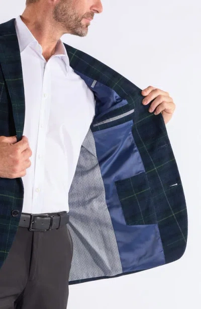 Savile Row Co Mayfair Navy Plaid Corduroy Sport Coat In Blue