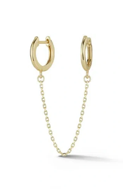 Ember Fine Jewelry 14k Gold Double Piercing Chain Drop Earring In Gold