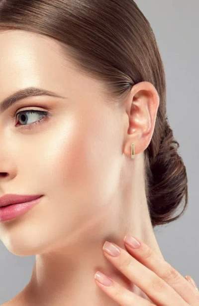 Ember Fine Jewelry 14k Yellow Gold Oval Huggie Hoop Earrings In Gold