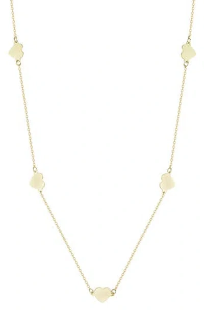 Ember Fine Jewelry 14k Gold Heart Station Necklace