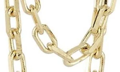 Ember Fine Jewelry 14k Yellow Gold Chain Drop Front/back Earrings In Gold