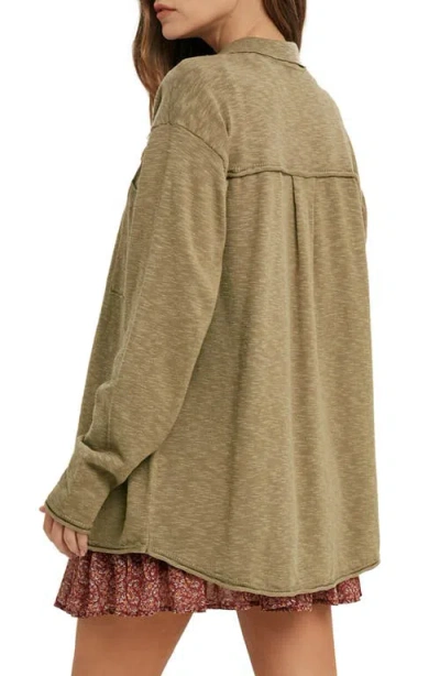 Wishlist Knit Shacket In Green