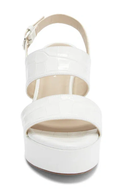 Stuart Weitzman Ono Platform Sandal In White