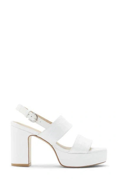 Stuart Weitzman Ono Platform Sandal In White