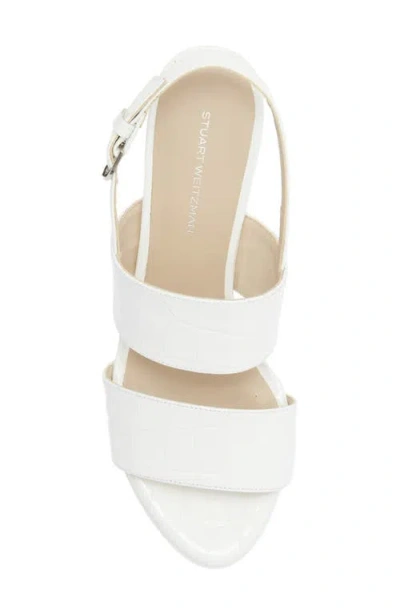 Stuart Weitzman Ono Platform Sandal In White