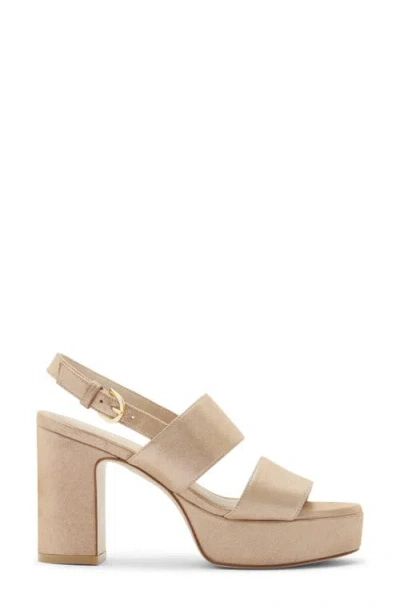 Stuart Weitzman Ono Platform Sandal In Brown