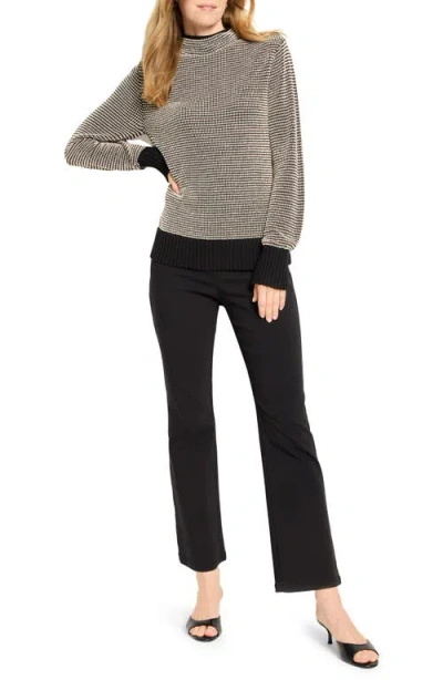 Nic + Zoe Nic+zoe Funnel Neck Pixel Knit Sweater In Multi
