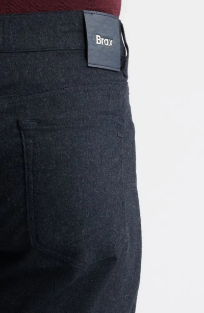 Brax Chuck Modern Fit Ceramica Flannel Five-pocket Pants In Blue