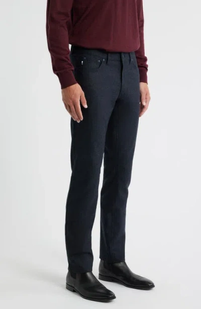 Brax Chuck Modern Fit Ceramica Flannel Five-pocket Pants In Blue