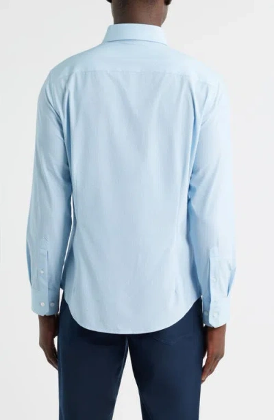 Mizzen + Main Mizzen+main Leeward No Tuck Trim Fit Performance Button-up Shirt In Blue