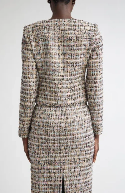 St John St. John Metallic Tweed Jacket In Multi