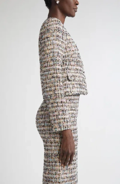 St John St. John Metallic Tweed Jacket In Multi