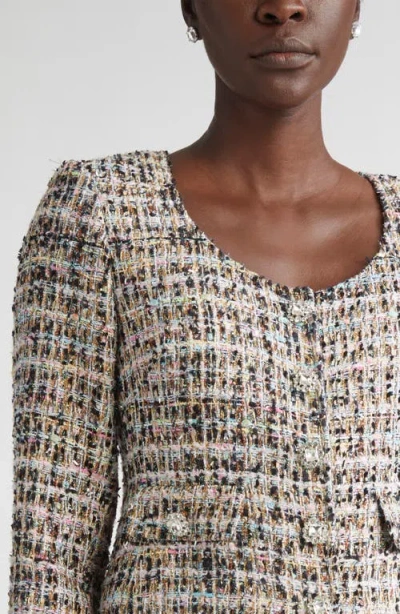 St John St. John Metallic Tweed Jacket In Multi