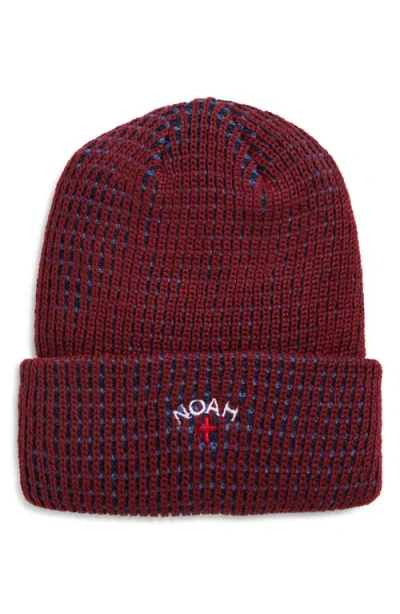 Noah Tri-color Beanie In Red