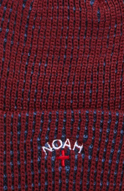 Noah Tri-color Beanie In Red