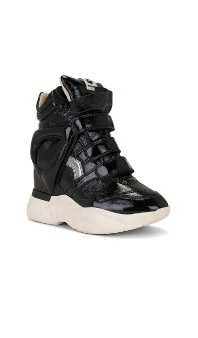 Isabel Marant High-top Sneakers With Glossy Chunky Sole In Black